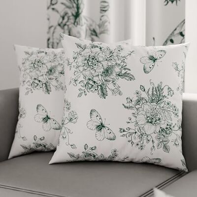 PETTI Artigiani Italiani Coppia di Federe Cuscino 80x80 cm in Microfibra, Cuscini Arredo Camera da Letto, Divano, Salotto, Set 2 Fodere Copricuscino, Federa Botanic 03 Verde, 100% Made in Italy PETTI Artigiani Italiani Coppia di Federe Cuscino 80x80 cm in Microfibra, Cuscini Arredo Camera da Letto, Divano, Salotto, Set 2 Fodere Copricuscino, Federa Botanic 03 Verde, 100% Made in Italy