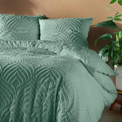 Douceur d'Intérieur , Heltie Salvia Set di 3 pezzi (240 x 220 cm) in microfibra tuftata Douceur d'Intérieur , Heltie Salvia Set di 3 pezzi (240 x 220 cm) in microfibra tuftata