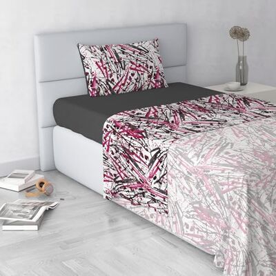 Italian Bed Linen Set Lenzuola Letto Fashion, Made in Italy- Completo Letto in Morbida Microfibra, Lenzuolo Sotto con Angoli, Telo Sopra 150x270 e Federa con Patella Interna, Singolo, Crazy Italian Bed Linen Set Lenzuola Letto Fashion, Made in Italy- Completo Letto in Morbida Microfibra, Lenzuolo Sotto con Angoli, Telo Sopra 150x270 e Federa con Patella Interna, Singolo, Crazy