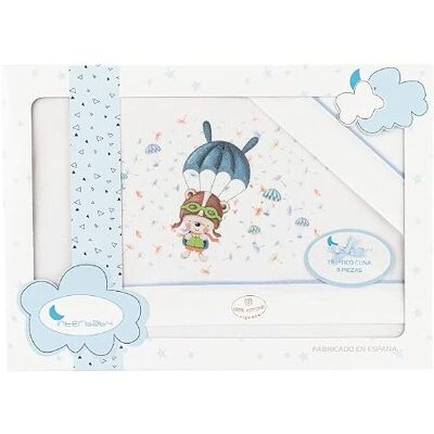 Interbaby - 3STK BETTBETT60X120 - Blu Interbaby - 3STK BETTBETT60X120 - Blu