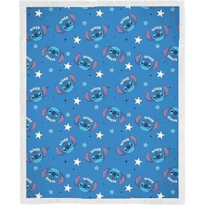 Disney Coperta in pile con rivestimento in sherpa con licenza ufficiale Lilo & Stitch, coperta super morbida e calda Design Blue Paradise Perfetta per la casa, i pigiama party e il campeggio Disney Coperta in pile con rivestimento in sherpa con licenza ufficiale Lilo & Stitch, coperta super morbida e calda Design Blue Paradise Perfetta per la casa, i pigiama party e il campeggio