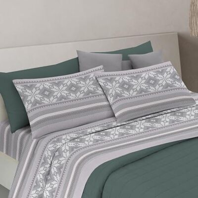PENSIERI DELICATI Completo Letto Matrimoniale, 100% Cotone Caldo e Morbido, 2 Piazze 180x200cm, Include Lenzuolo sotto, sopra e 2 Federe, Made in Italy, Norvegia Verde Tortora PENSIERI DELICATI Completo Letto Matrimoniale, 100% Cotone Caldo e Morbido, 2 Piazze 180x200cm, Include Lenzuolo sotto, sopra e 2 Federe, Made in Italy, Norvegia Verde Tortora