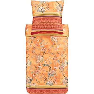 Bassetti Copripiumino Pallanza O1 in cotone makò satin di colore arancione 2 pezzi con chiusura lampo, dimensioni: 240 x 220 cm, 80 x 80 cm, Bassetti Copripiumino Pallanza O1 in cotone makò satin di colore arancione 2 pezzi con chiusura lampo, dimensioni: 240 x 220 cm, 80 x 80 cm,