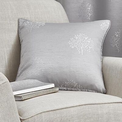 Appletree Loft Harvest Federa per cuscino jacquard, 43 x 43 cm, colore: Argento Appletree Loft Harvest Federa per cuscino jacquard, 43 x 43 cm, colore: Argento