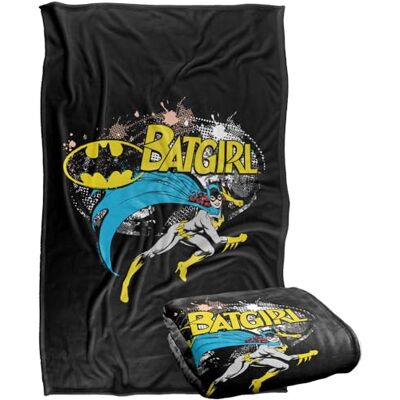LOGOVISION Batman Batgirl Halftone Coperta super morbida al tatto setoso – 91 x 147 cm LOGOVISION Batman Batgirl Halftone Coperta super morbida al tatto setoso – 91 x 147 cm