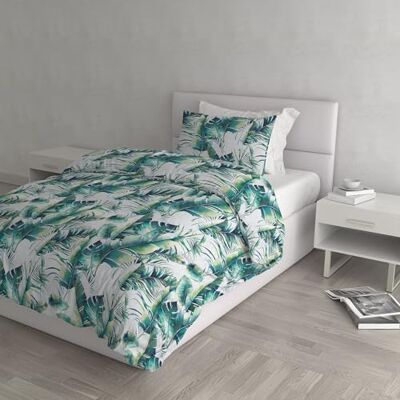 Italian Bed Linen DAFNE Parure Copripiumino stampato, microfibra, Maui, Singolo Italian Bed Linen DAFNE Parure Copripiumino stampato, microfibra, Maui, Singolo