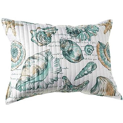 Greenland Home Fashions Barefoot Bungalow Cruz, federa per cuscino, standard, bianco Greenland Home Fashions Barefoot Bungalow Cruz, federa per cuscino, standard, bianco
