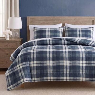 Nautica Set piumone, microfibra, blu navy, king size Nautica Set piumone, microfibra, blu navy, king size