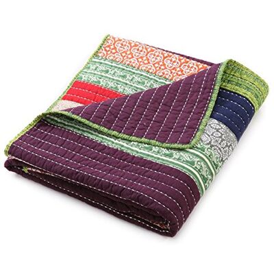 Greenland Home Fashions Marley Coperta, Cotone, Carnevale, 50"X60 Greenland Home Fashions Marley Coperta, Cotone, Carnevale, 50"X60