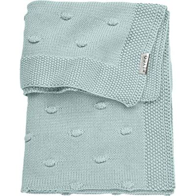 MEYCO Baby Knots Coperta per bambini lavorata a maglia, 100% cotone morbido, facile da pulire, traspirante, dimensioni: 100 x 150 cm, colore: verde pietra MEYCO Baby Knots Coperta per bambini lavorata a maglia, 100% cotone morbido, facile da pulire, traspirante, dimensioni: 100 x 150 cm, colore: verde pietra