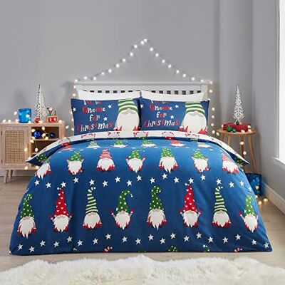 Fusion 'Gnome For Christmas' 100% Set di federa in cotone - Singolo Fusion 'Gnome For Christmas' 100% Set di federa in cotone - Singolo