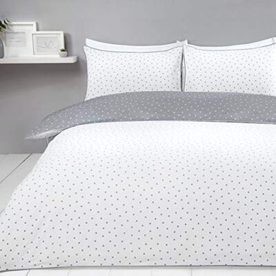 Sleepdown Set di biancheria da letto reversibile con copripiumino e federe, per letto super king size (220 x 260 cm), misto cotone Sleepdown Set di biancheria da letto reversibile con copripiumino e federe, per letto super king size (220 x 260 cm), misto cotone