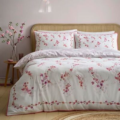 Appletree Heritage, set copripiumino per letto super king size, con bordo floreale, in cotone traspirante, include 1 copripiumino (260 x 220 cm) e 2 federe, set per camera da letto con motivo floreale Appletree Heritage, set copripiumino per letto super king size, con bordo floreale, in cotone traspirante, include 1 copripiumino (260 x 220 cm) e 2 federe, set per camera da letto con motivo floreale