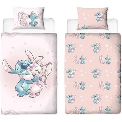 Disney Lilo and Stitch, Set copripiumino singolo con licenza ufficiale, design Chaos and Cuddles, biancheria da letto double-face, con federa coordinata, perfetto per la camera dei bambini Disney Lilo and Stitch, Set copripiumino singolo con licenza ufficiale, design Chaos and Cuddles, biancheria da letto double-face, con federa coordinata, perfetto per la camera dei bambini