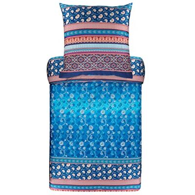 Bassetti Set di Biancheria da Letto in Cotone, Blu, 140 x 220 cm Bassetti Set di Biancheria da Letto in Cotone, Blu, 140 x 220 cm