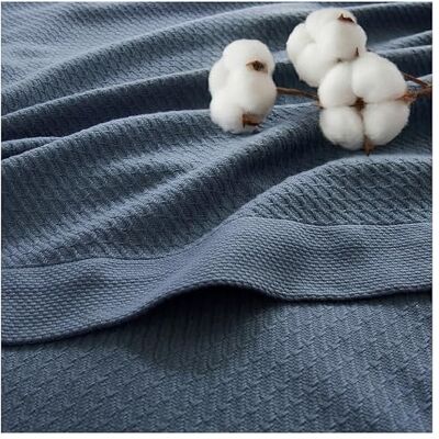 Madison Park Coperta in 100% cotone egiziano, traspirante, di alta qualità, leggera, per letto, divano e divano, king size (274,3 x 228,6 cm), blu Madison Park Coperta in 100% cotone egiziano, traspirante, di alta qualità, leggera, per letto, divano e divano, king size (274,3 x 228,6 cm), blu