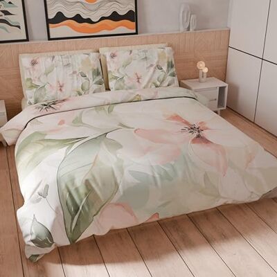 PETTI Artigiani Italiani Set Copripiumino Matrimoniale 250x200 cm (2 Federe 50x80 cm Incluse), Parure Copripiumino Morbida Microfibra con Stampa Digitale Floreale 04 143 Made in Italy PETTI Artigiani Italiani Set Copripiumino Matrimoniale 250x200 cm (2 Federe 50x80 cm Incluse), Parure Copripiumino Morbida Microfibra con Stampa Digitale Floreale 04 143 Made in Italy