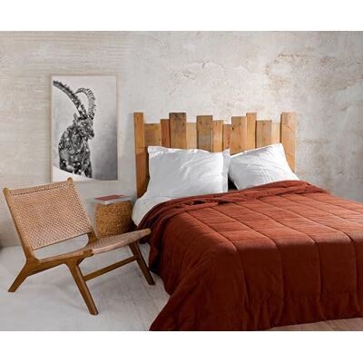 Linder Copriletto Vercors, colore terracotta, 230 x 250 cm Linder Copriletto Vercors, colore terracotta, 230 x 250 cm