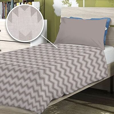 PENSIERI DELICATI Copriletto 170 x 280 cm, Telo Singolo 100% Cotone Pique, Ideale Come Telo Arredo, Coperta Salva Letto 1 Piazza, Fantasia Zigzag Beige, 100% Made in Italy PENSIERI DELICATI Copriletto 170 x 280 cm, Telo Singolo 100% Cotone Pique, Ideale Come Telo Arredo, Coperta Salva Letto 1 Piazza, Fantasia Zigzag Beige, 100% Made in Italy