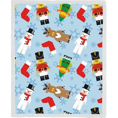 Character World Lego Coperta ufficiale in pile Super morbida e calda coperta con retro Sherpa, design natalizio Jingles perfetta per casa, camera da letto, pigiama party e campeggio Dimensioni 120 x 150 cm Character World Lego Coperta ufficiale in pile Super morbida e calda coperta con retro Sherpa, design natalizio Jingles perfetta per casa, camera da letto, pigiama party e campeggio Dimensioni 120 x 150 cm