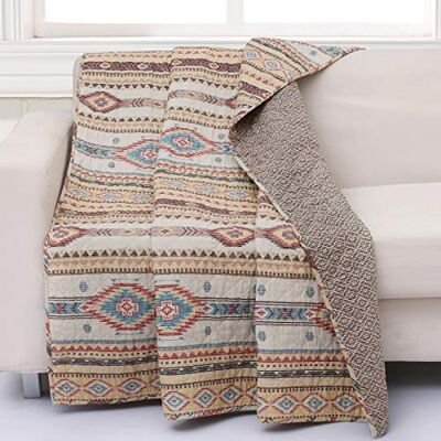 Greenland Home Fashions Barefoot Bungalow Phoenix Coperta per copriletto, 127 x 152 cm, colore: Marrone chiaro Greenland Home Fashions Barefoot Bungalow Phoenix Coperta per copriletto, 127 x 152 cm, colore: Marrone chiaro