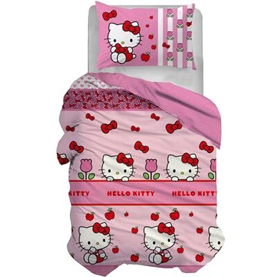 hermet Hello Kitty Set Copripiumino Letto Singolo, Sacco Copripiumone + Federa, Parure Copripiumino con Federa, Sacco 155x200 cm, 100% Cotone, (Non Contiente Lenzuolo Con Angoli) hermet Hello Kitty Set Copripiumino Letto Singolo, Sacco Copripiumone + Federa, Parure Copripiumino con Federa, Sacco 155x200 cm, 100% Cotone, (Non Contiente Lenzuolo Con Angoli)