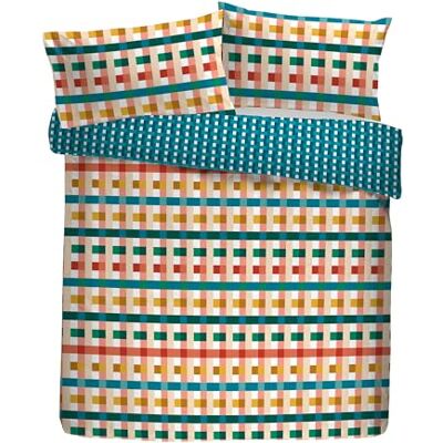 Fusion Set copripiumino, 100% poliestere riciclato, super king 260 x 220 cm, multicolore, motivo geometrico Pinsonic con 2 federe Fusion Set copripiumino, 100% poliestere riciclato, super king 260 x 220 cm, multicolore, motivo geometrico Pinsonic con 2 federe