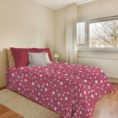 PENSIERI DELICATI Copriletto 170 x 280 cm, Telo Singolo 100% Cotone Pique, Ideale Come Telo Arredo, Coperta Salva Letto 1 Piazza, Fantasia Palla Rosso, 100% Made in Italy PENSIERI DELICATI Copriletto 170 x 280 cm, Telo Singolo 100% Cotone Pique, Ideale Come Telo Arredo, Coperta Salva Letto 1 Piazza, Fantasia Palla Rosso, 100% Made in Italy