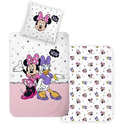 Disney Home Minnie Set di biancheria da letto double-face per bambini, 135 x 200 cm, federa 80 x 80 cm, super morbida, 100% cotone, 2 pezzi, biancheria da letto Minnie, morbida e piacevole sulla Disney Home Minnie Set di biancheria da letto double-face per bambini, 135 x 200 cm, federa 80 x 80 cm, super morbida, 100% cotone, 2 pezzi, biancheria da letto Minnie, morbida e piacevole sulla