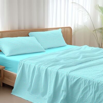 Ruggeri Completo Letto 100% Morbida Microfibra di Alta Qualità 2 Federe 50x80cm + 1 Lenzuolo con Angoli 170x200cm + 1 Lenzuolo Sopra 240x280cm Collezione Beat (Quadri Azzurri, Matrimoniale) Ruggeri Completo Letto 100% Morbida Microfibra di Alta Qualità 2 Federe 50x80cm + 1 Lenzuolo con Angoli 170x200cm + 1 Lenzuolo Sopra 240x280cm Collezione Beat (Quadri Azzurri, Matrimoniale)