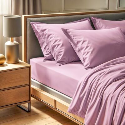 Nuit Des Rêves Premium Ranforce Super King Fitted Sheet (180 x 200 + 30 cm), Dusty Rose, 100% cotone, 155 thread Count Lavabile in lavatrice a 30 °C Soft & Durable Bedding Nuit Des Rêves Premium Ranforce Super King Fitted Sheet (180 x 200 + 30 cm), Dusty Rose, 100% cotone, 155 thread Count Lavabile in lavatrice a 30 °C Soft & Durable Bedding