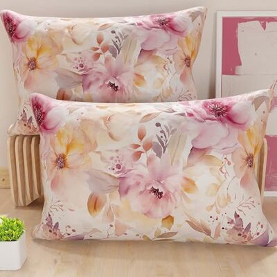 PETTI Artigiani Italiani Coppia di Federe Cuscino Letto 50x80 cm, Federa in Microfibra Anallergica, Set Due Fodere Copricuscino Matrimoniale Fantasia Floreale, 100% Made in Italy PETTI Artigiani Italiani Coppia di Federe Cuscino Letto 50x80 cm, Federa in Microfibra Anallergica, Set Due Fodere Copricuscino Matrimoniale Fantasia Floreale, 100% Made in Italy