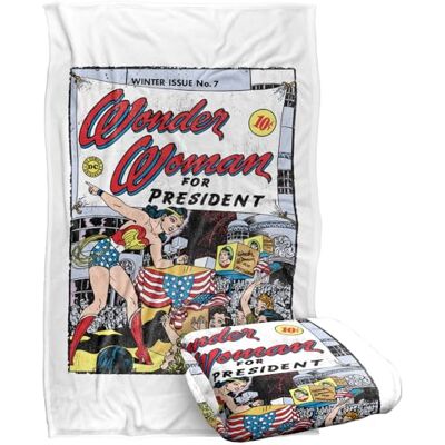 LOGOVISION Wonder Womanfor President Coperta super morbida al tatto setoso – 91 x 147 cm LOGOVISION Wonder Womanfor President Coperta super morbida al tatto setoso – 91 x 147 cm