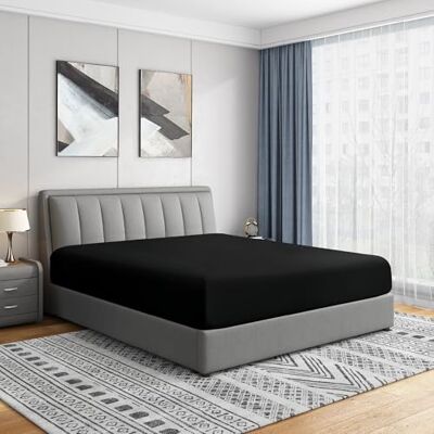 Cathay Home Lenzuolo con angoli per letto matrimoniale, spazzolato ultra morbido, resistente alle pieghe e allo sbiadimento, solo lenzuolo con angoli con tasca standard da 35,6 cm, adatto per Cathay Home Lenzuolo con angoli per letto matrimoniale, spazzolato ultra morbido, resistente alle pieghe e allo sbiadimento, solo lenzuolo con angoli con tasca standard da 35,6 cm, adatto per