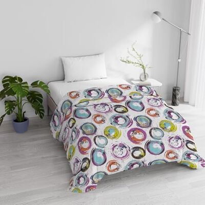 Italian Bed Linen Trapunta Invernale Imbottita Letto Piazza e Mezza 200x245cm DoubleFace BASIC fantasia CERCHI ASTRATTI, Made in Italy-Piumino Reversibile in morbida Microfibra 200gr/mq-Piumone Lavabile in Lavatrice Italian Bed Linen Trapunta Invernale Imbottita Letto Piazza e Mezza 200x245cm DoubleFace BASIC fantasia CERCHI ASTRATTI, Made in Italy-Piumino Reversibile in morbida Microfibra 200gr/mq-Piumone Lavabile in Lavatrice