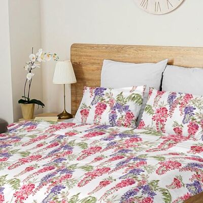 Ruggeri Set Copripiumino Matrimoniale 100% Puro Cotone Made In Italy Collezione Flower Mon Amour (Sinfonia) Ruggeri Set Copripiumino Matrimoniale 100% Puro Cotone Made In Italy Collezione Flower Mon Amour (Sinfonia)