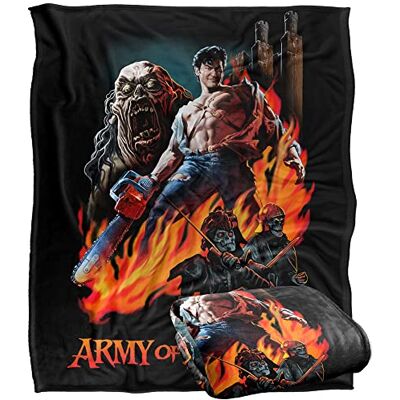 LOGOVISION L'esercito delle tenebre Coperta «Army of Darkness», 152 x 127 cm, verniciata Evil Silky Touch, super morbida LOGOVISION L'esercito delle tenebre Coperta «Army of Darkness», 152 x 127 cm, verniciata Evil Silky Touch, super morbida
