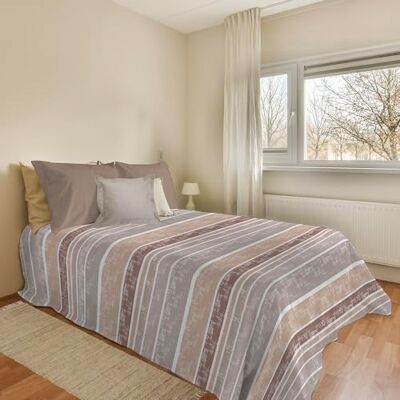 PENSIERI DELICATI Copriletto 220x280 cm, Telo Singolo 100% Cotone Pique, Ideale Come Telo Arredo, Coperta Salva Letto 1 Piazza e Mezza, Fantasia Rodrigo Beige, 100% Made in Italy PENSIERI DELICATI Copriletto 220x280 cm, Telo Singolo 100% Cotone Pique, Ideale Come Telo Arredo, Coperta Salva Letto 1 Piazza e Mezza, Fantasia Rodrigo Beige, 100% Made in Italy