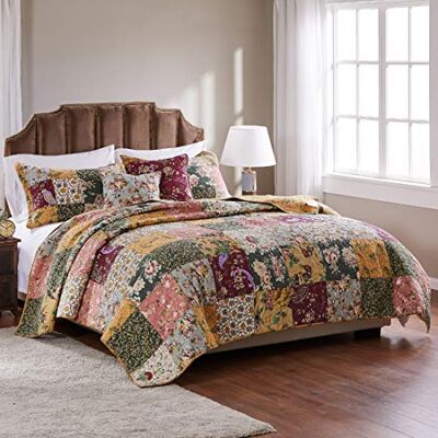 Greenland Home Fashions Greenland Home Antique Chic Quilt Bonus Set, Cotone, Multicolor, King Greenland Home Fashions Greenland Home Antique Chic Quilt Bonus Set, Cotone, Multicolor, King