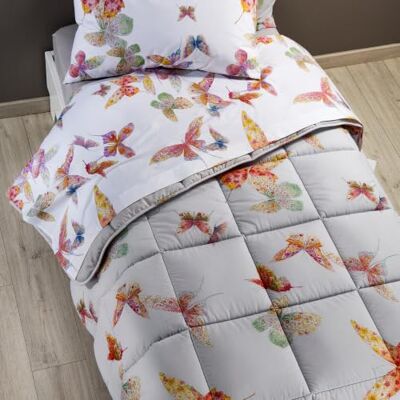 Caleffi Trapunta Invernale Singolo 170x265 cm Cotone Farfalle Grigio piumone singolo invernale, puro cotone su entrambi i lati, imbottitura 250 g/m², stampa Farfalle grigia, made in Italy Caleffi Trapunta Invernale Singolo 170x265 cm Cotone Farfalle Grigio piumone singolo invernale, puro cotone su entrambi i lati, imbottitura 250 g/m², stampa Farfalle grigia, made in Italy