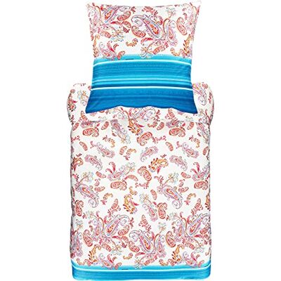 Bassetti Set di Biancheria da Letto, Cotone, Azzurro, 155 x 220 Bassetti Set di Biancheria da Letto, Cotone, Azzurro, 155 x 220