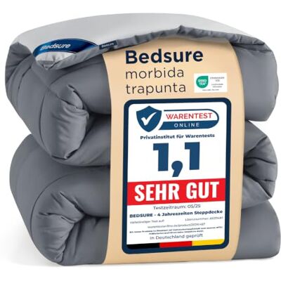Bedsure Piumino Singolo 4 Stagioni Trapunta 155x220 cm Fibra Cava 300g/m², OEKO-TEX, Ipoallergenico, Traspirante, Lavabile in Lavatrice, Resistente, Grigio/Grigio Chiaro Bedsure Piumino Singolo 4 Stagioni Trapunta 155x220 cm Fibra Cava 300g/m², OEKO-TEX, Ipoallergenico, Traspirante, Lavabile in Lavatrice, Resistente, Grigio/Grigio Chiaro