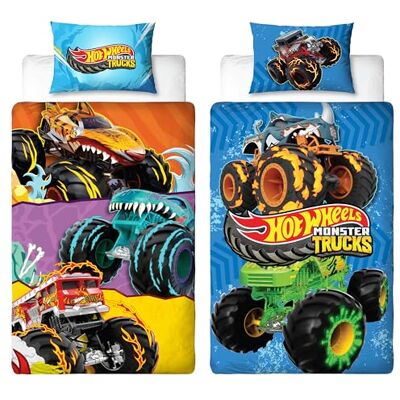 Character World Hot Wheels Set Copripiumino Singolo Ufficiale Design Monster Copripiumino Reversibile 2 Lati Incluso Federa Coordinata Perfetto per Camerette Bambini Multicolore Character World Hot Wheels Set Copripiumino Singolo Ufficiale Design Monster Copripiumino Reversibile 2 Lati Incluso Federa Coordinata Perfetto per Camerette Bambini Multicolore