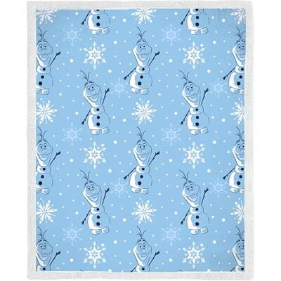 Disney Coperta in pile con retro in sherpa con licenza ufficiale Frozen, coperta super morbida e calda Design Forever Perfetta per la casa, i pigiama party e il campeggio 100 x 150 cm Disney Coperta in pile con retro in sherpa con licenza ufficiale Frozen, coperta super morbida e calda Design Forever Perfetta per la casa, i pigiama party e il campeggio 100 x 150 cm