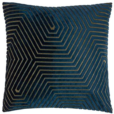 Federa in velluto tagliato geometricamente Evoke - Blu navy - Taglia unica Federa in velluto tagliato geometricamente Evoke - Blu navy - Taglia unica
