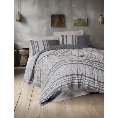 Nuit Des Rêves Ranforce Set di copertine per trapunta singola, XXL, 100% cotone, 155 x 220 cm e federa 80 x 80 cm, colore mink, lavabile in lavatrice, design elegante Nuit Des Rêves Ranforce Set di copertine per trapunta singola, XXL, 100% cotone, 155 x 220 cm e federa 80 x 80 cm, colore mink, lavabile in lavatrice, design elegante