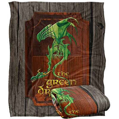 LOGOVISION IL SIGNORE DEGLI ANELLI The Lord Of The Rings Green Dragon Inn Sign Coperta super morbida al tatto setoso – 152 x 127 cm LOGOVISION IL SIGNORE DEGLI ANELLI The Lord Of The Rings Green Dragon Inn Sign Coperta super morbida al tatto setoso – 152 x 127 cm