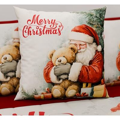 PETTI Artigiani Italiani Coppia di Federe Cuscino 60x60 cm in Microfibra, Federe Natalizie, Cuscini Arredo di Natale Camera da Letto, Divano, Salotto, Set 2 Fodere Copricuscino, Federa Xmas 12 PETTI Artigiani Italiani Coppia di Federe Cuscino 60x60 cm in Microfibra, Federe Natalizie, Cuscini Arredo di Natale Camera da Letto, Divano, Salotto, Set 2 Fodere Copricuscino, Federa Xmas 12
