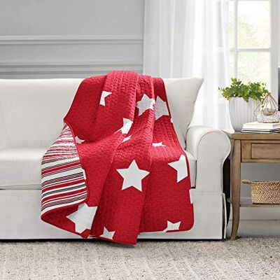Lush Decor Coperta a forma di stella, 127 x 152 cm, colore: Rosso Lush Decor Coperta a forma di stella, 127 x 152 cm, colore: Rosso