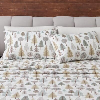 Great Bay Home Set di lenzuola per letto queen size, in microfibra, ultra morbide, stampate su logge, motivi resistenti alle pieghe e allo sbiadimento, lenzuola e federe per tutte le stagioni (Queen, sentiero Great Bay Home Set di lenzuola per letto queen size, in microfibra, ultra morbide, stampate su logge, motivi resistenti alle pieghe e allo sbiadimento, lenzuola e federe per tutte le stagioni (Queen, sentiero